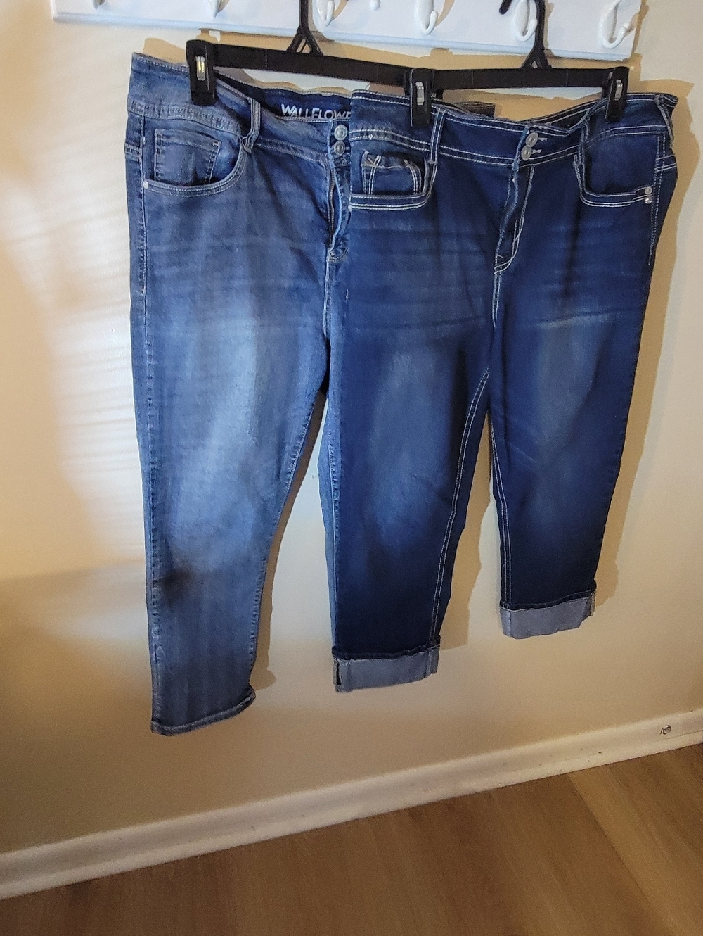 TWO FOR ONE JEANS! Wallflower Denim Ankle Jeans - Light & Dark Blue Duo
